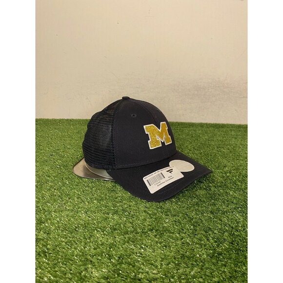 Michigan Wolverines hat cap snap back blue yellow womens '47 football NCAA 1 - Picture 3 of 9